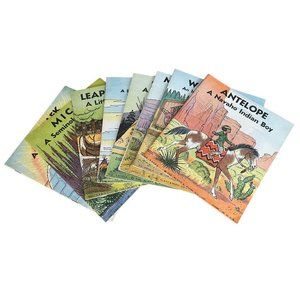 Set of 8 Vintage Native American 1935 Platt & Munk Made in USA Rodger Vernam Chi